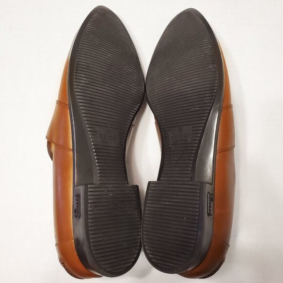 Gucci Leather Web Accent Penny Loafers - Picture 11 of 16